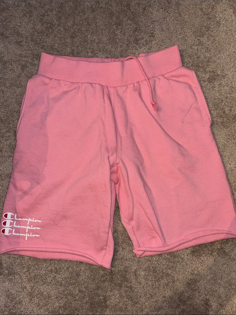 Champion Pink Athletic Fleece Shorts with Logo